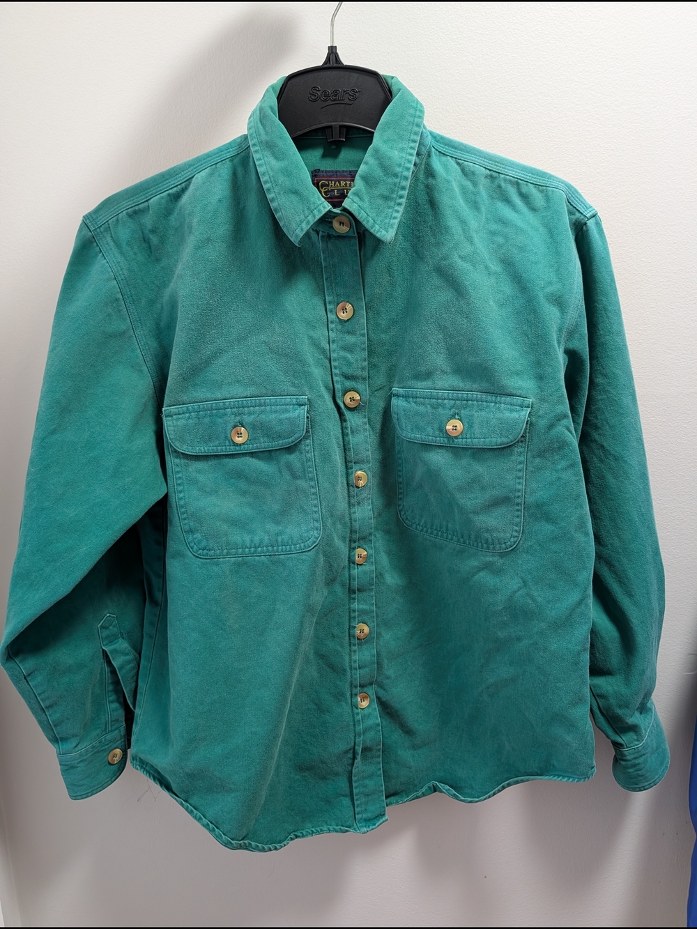 Vtg Charter Club Button-Up Utility Shirt